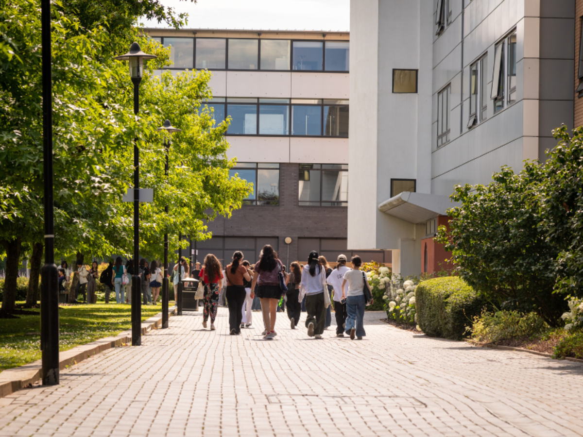 students walking on Warwick campus