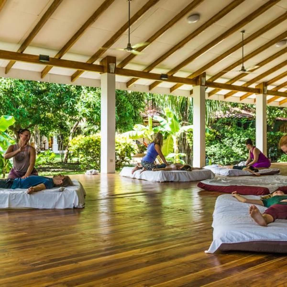 students studying massage therapy abroad