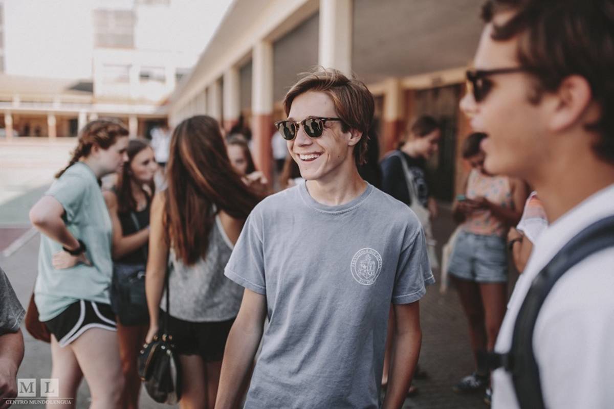 Summer Abroad Students at recess