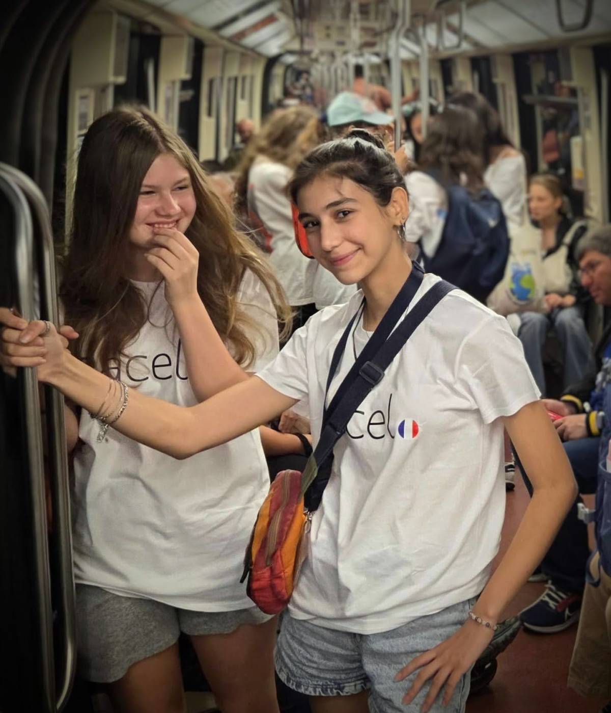 Summer Camp Paris students taking Metro