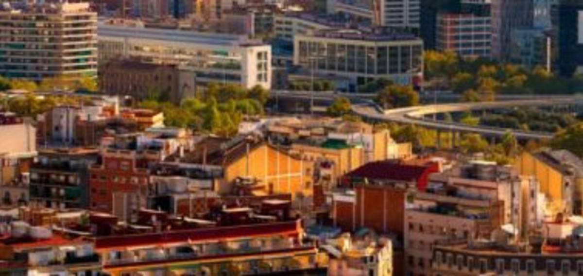 Sunset in Barcelona, Spain