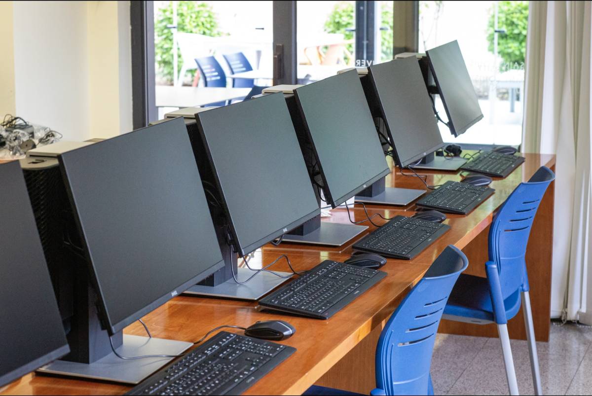 The computer lab.