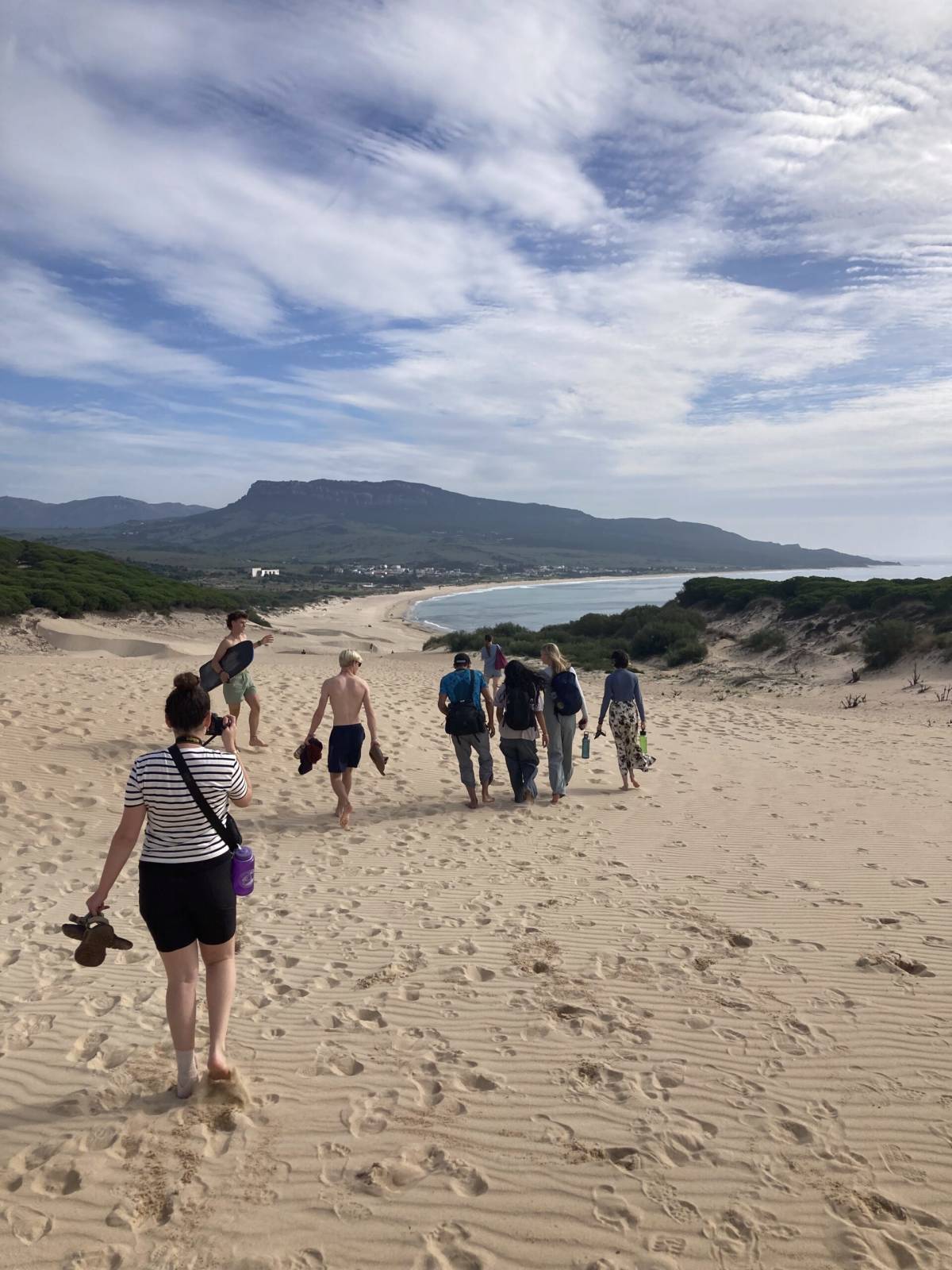 walking on beach