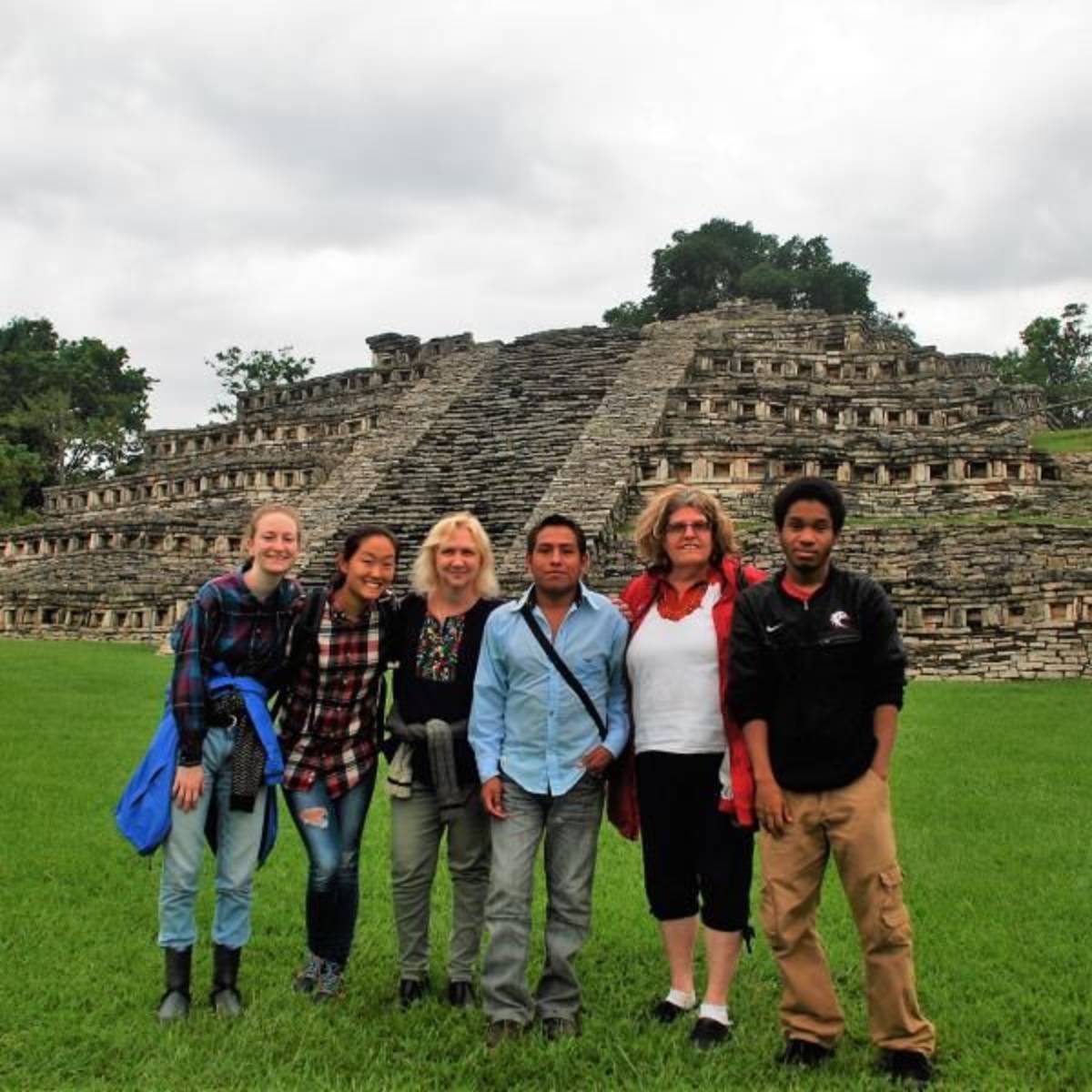 Yohualichan pyramid in Cuetzalan, Puebla