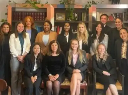 a group photo of interns