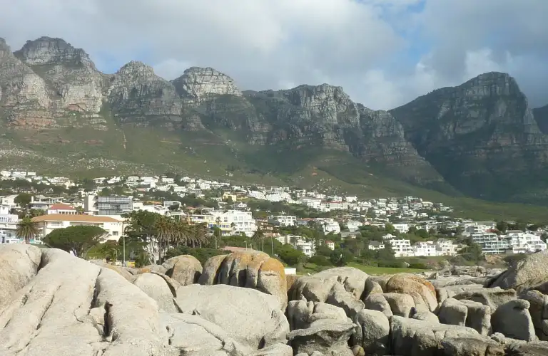 houses on the hills of Cape Town