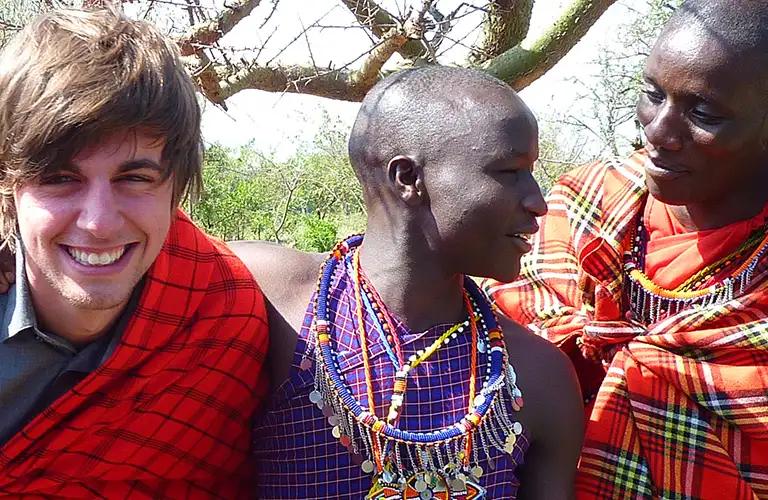 Kaya Responsible Travel participant with the locals