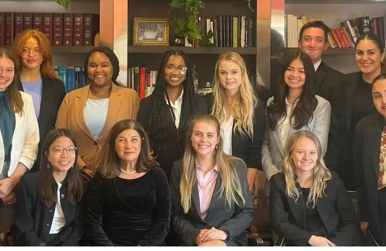 a group photo of interns