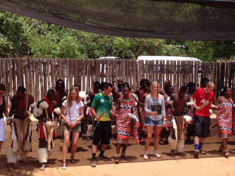 Locals in eSwatini and volunteers