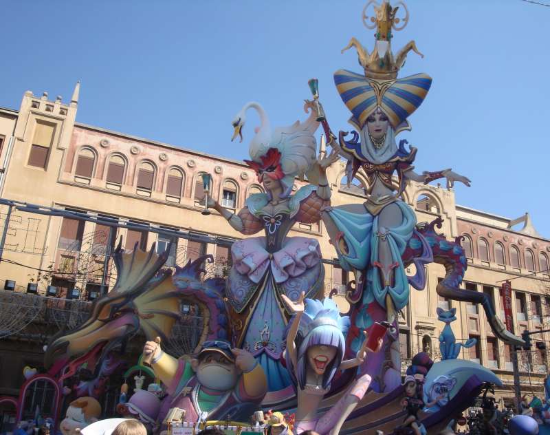 Float parade in Alicante, Spain