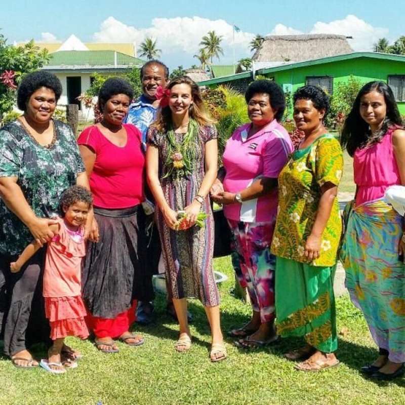 Women and children commune
