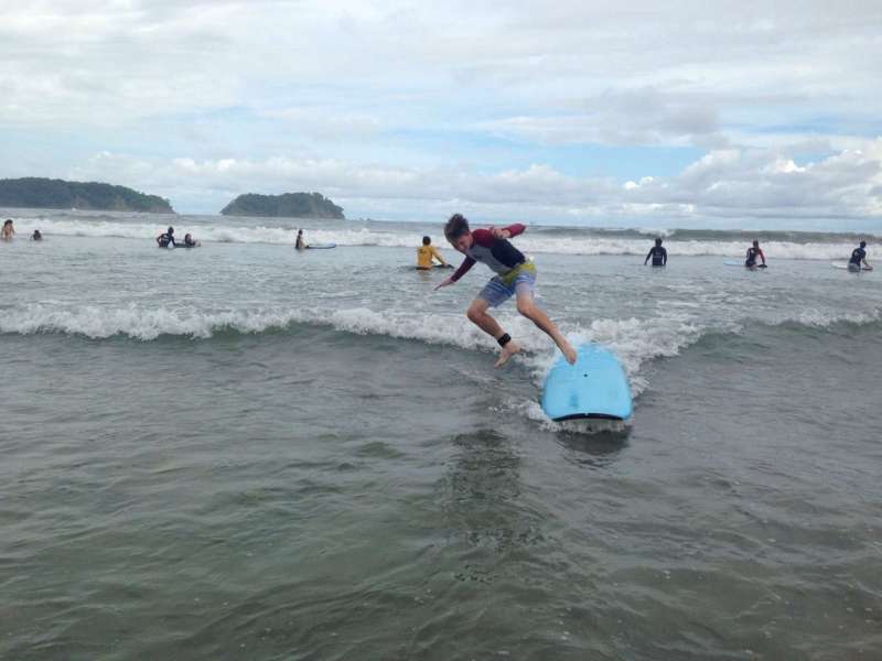 boy surfing