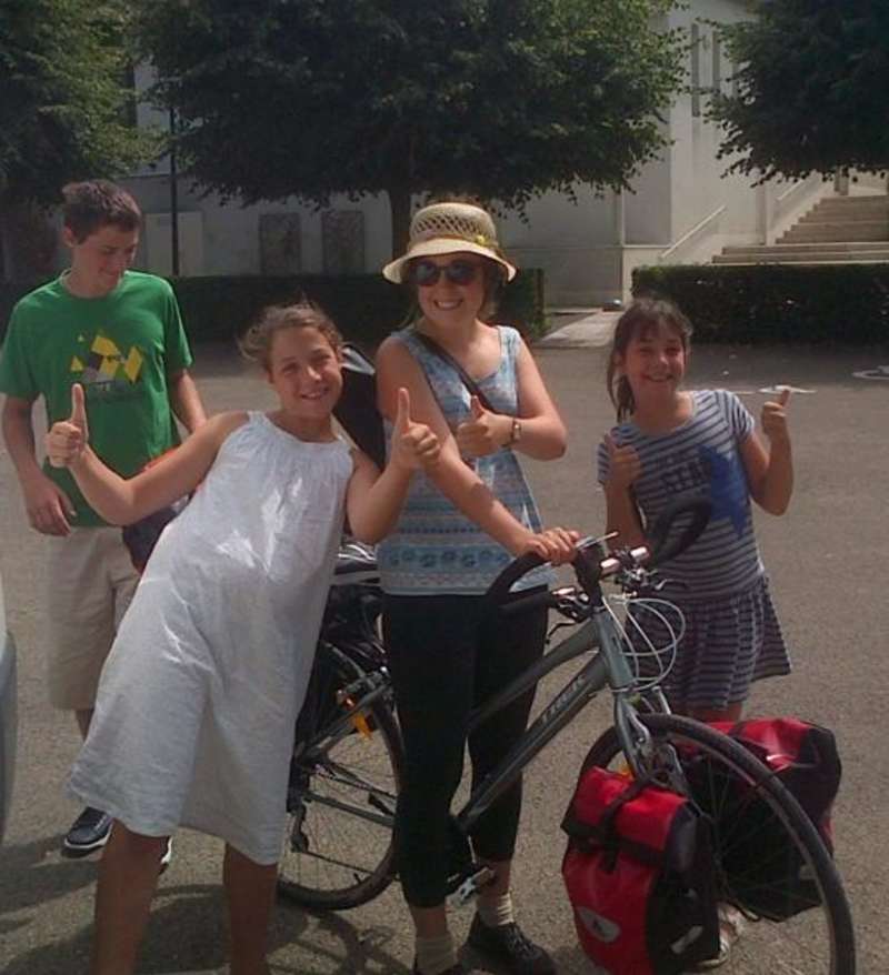 Children having fun with their mom 