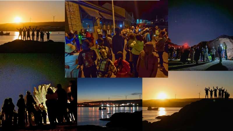 A collage of the 2026 LBS sunrise walk.