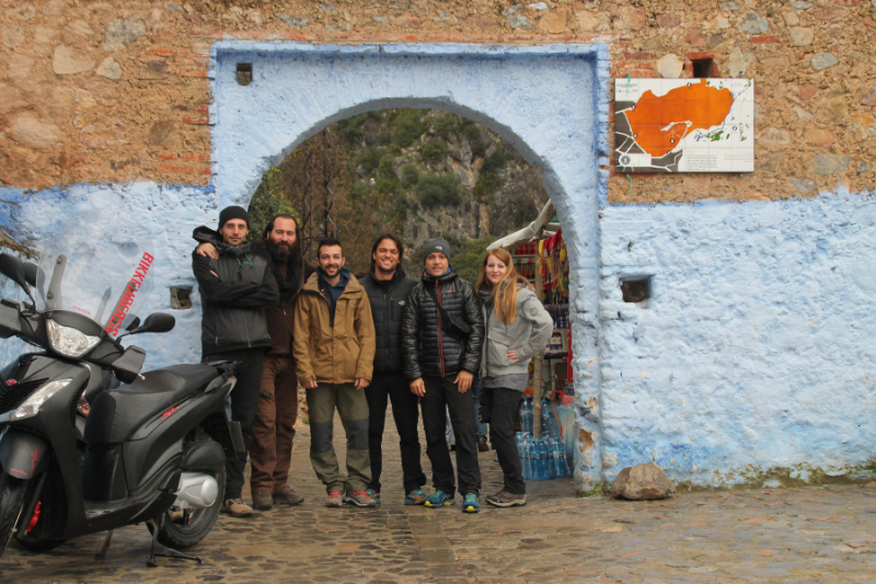 a groupo of peoplle in Chefchaouen, Morocco