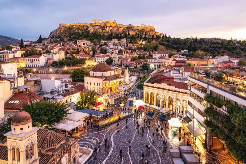 Aerial shot of Athens