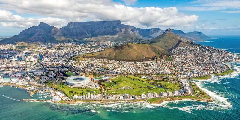 Aerial shot of Cape Town