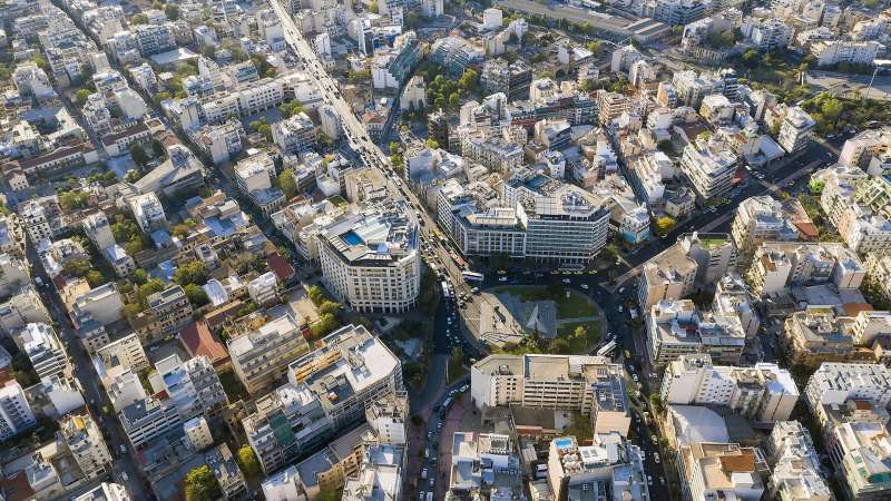 Aerial view of Athens
