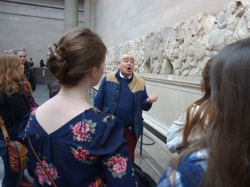 AIFS Abroad European Art and Culture students touring the British Museum in London, England
