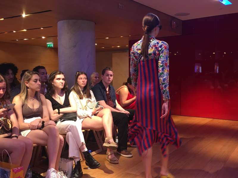AIFS Abroad Fashion Marketing students at a fashion show in Milan, Italy