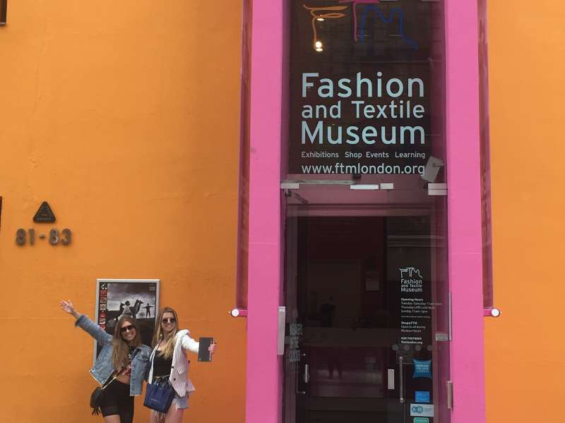AIFS Abroad Fashion Marketing students at the Fashion and Textile Museum in London, England