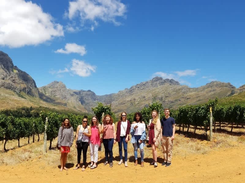 AIFS Abroad in Stellenbosch, South Africa study abroad students