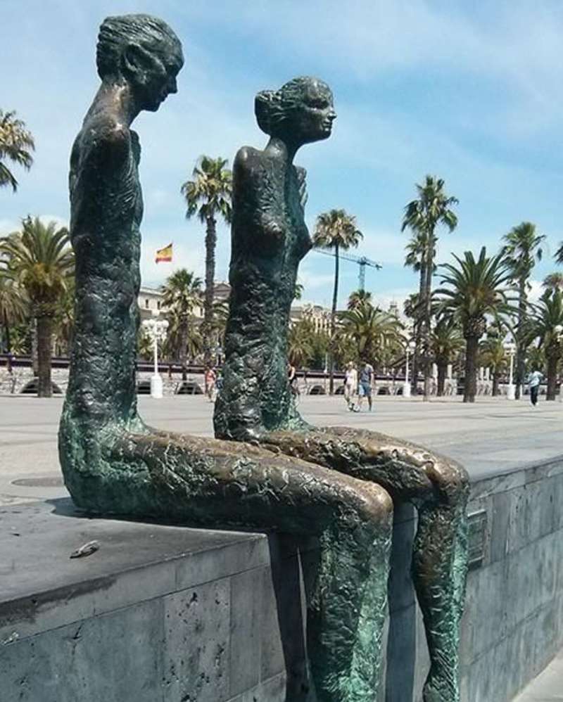 barcelona, spain, sculptures