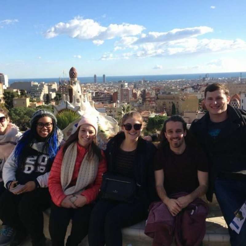 Students at Park Guell BCN
