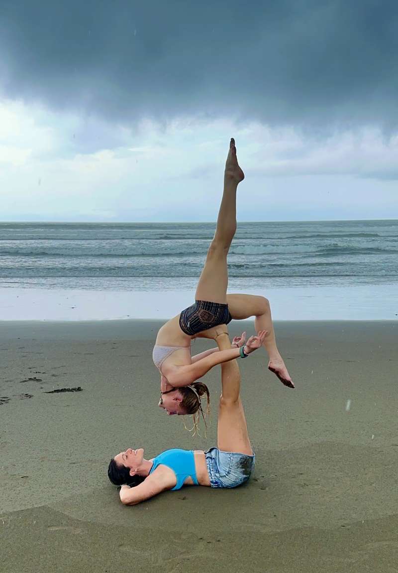Beach yoga
