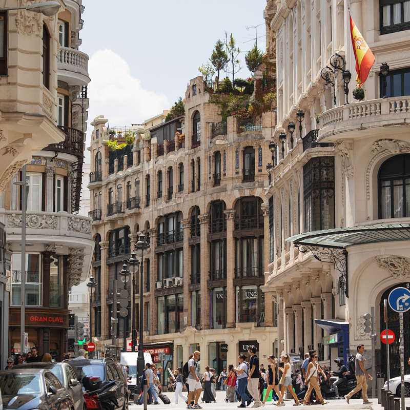Buildings in Madrid.