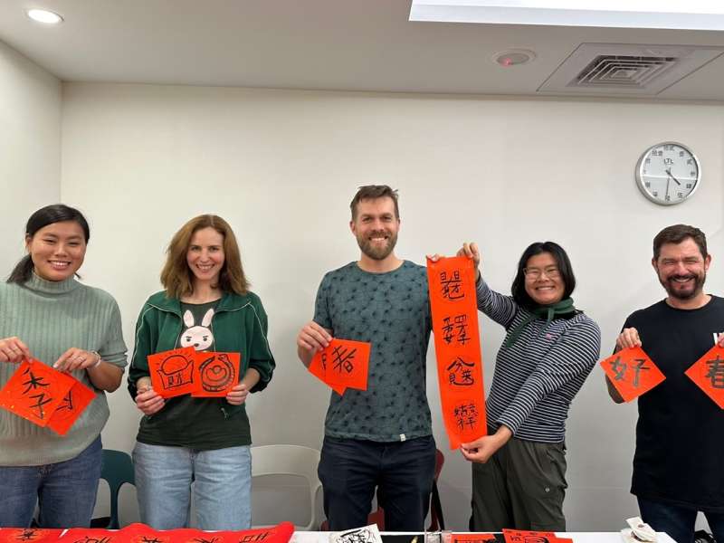 Calligraphy class at LTL Taipei