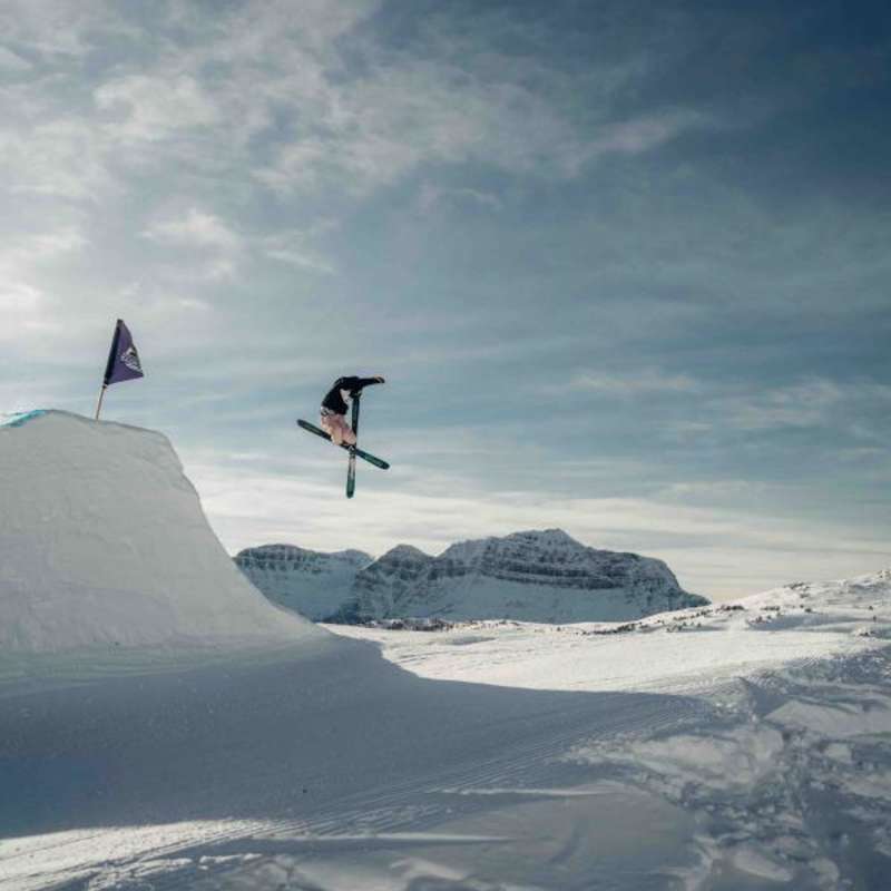 big Air jump in the Rockies in Canada
