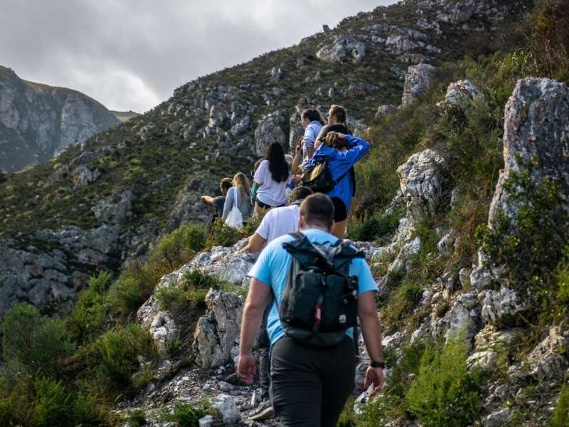 Cape Town Study Abroad students on a mountain hike