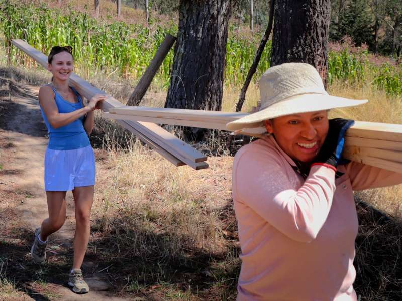 carrying-timber-poles-along-track-andes