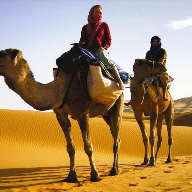 Camel riding in Morocco