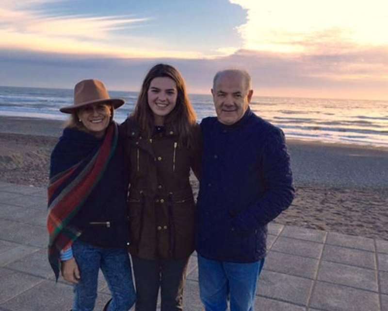 Student with Host Family in Chile