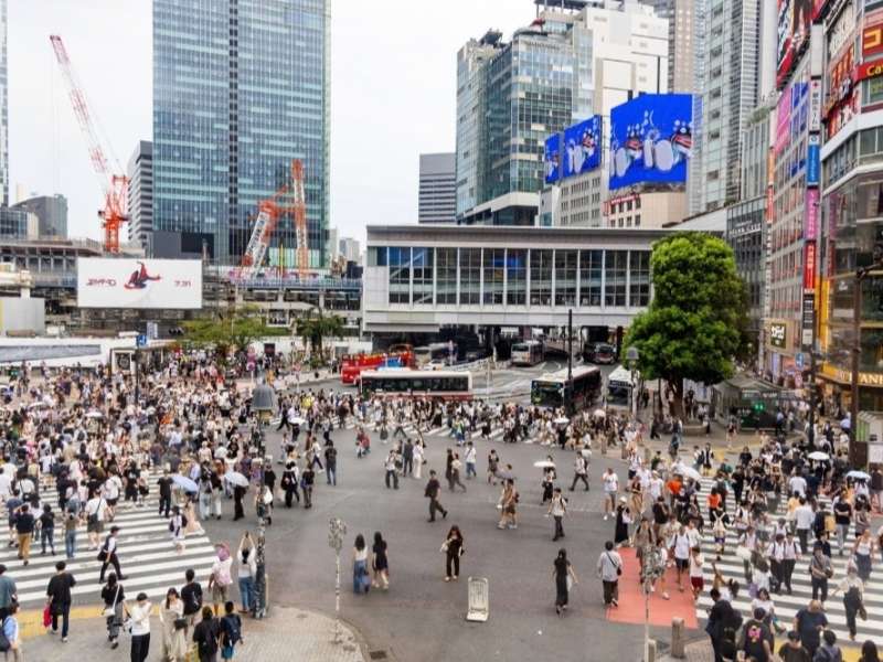 City street landscape in Tokyo