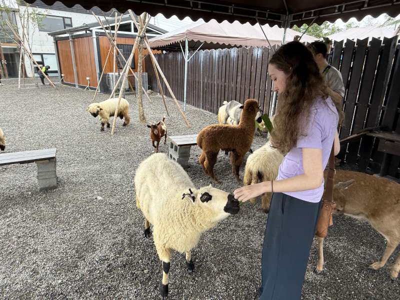 Claudia in an Animal Farm in Taiwan
