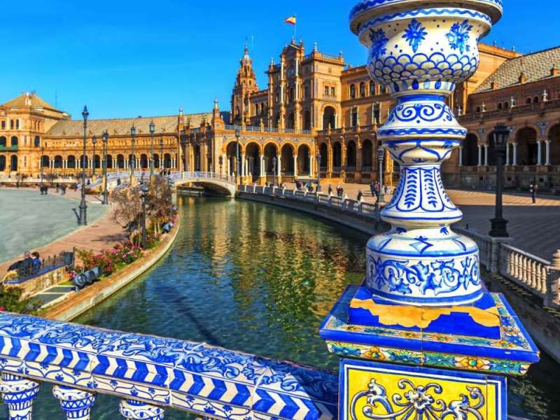 Colorful building in Seville