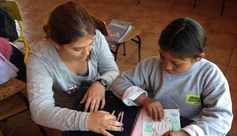 coloring with child