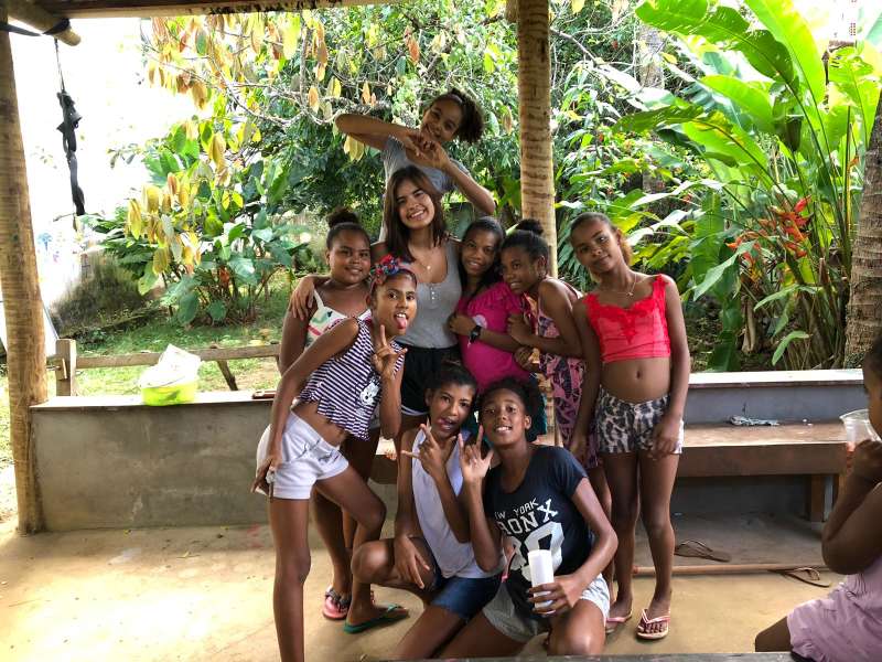 Community Development and Education Intern with young girls in Brazil