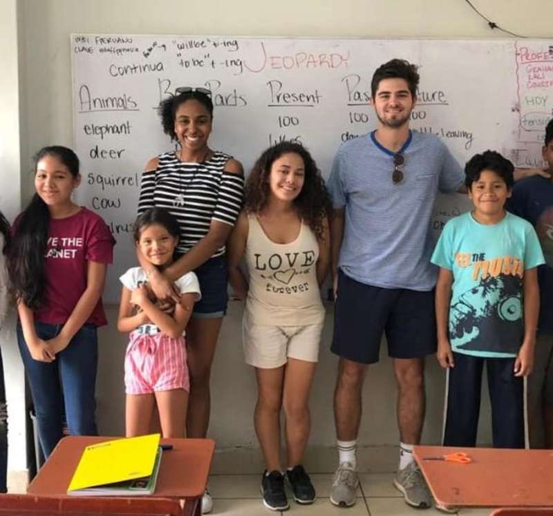 Students performing community service in Lima, Peru