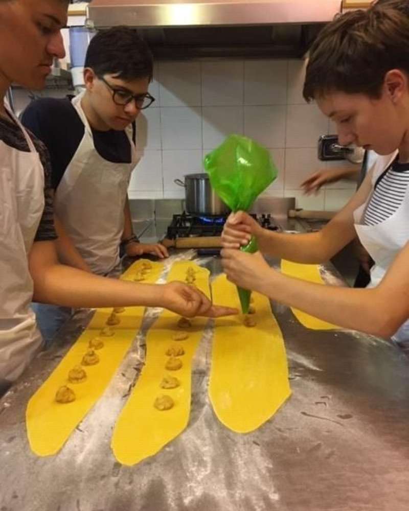juniors learn how to make fresh pasta