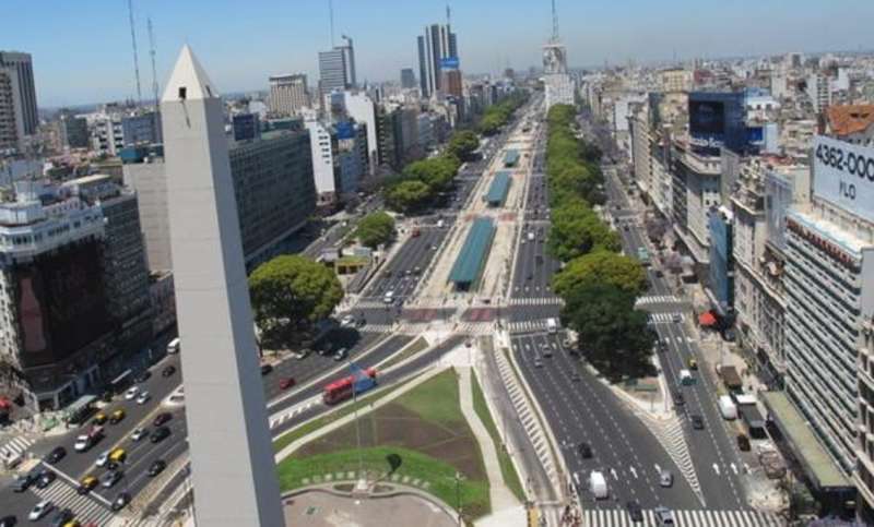Look at downtown Buenos Aires from above