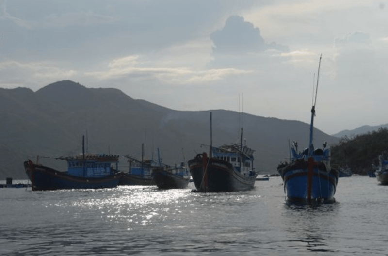 Cruising at dusk in Vietnam