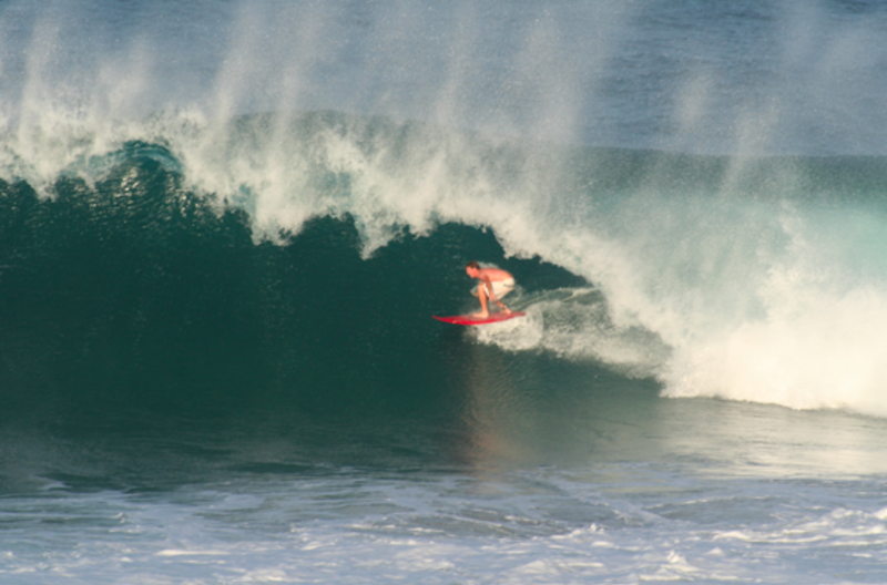 A man surfing