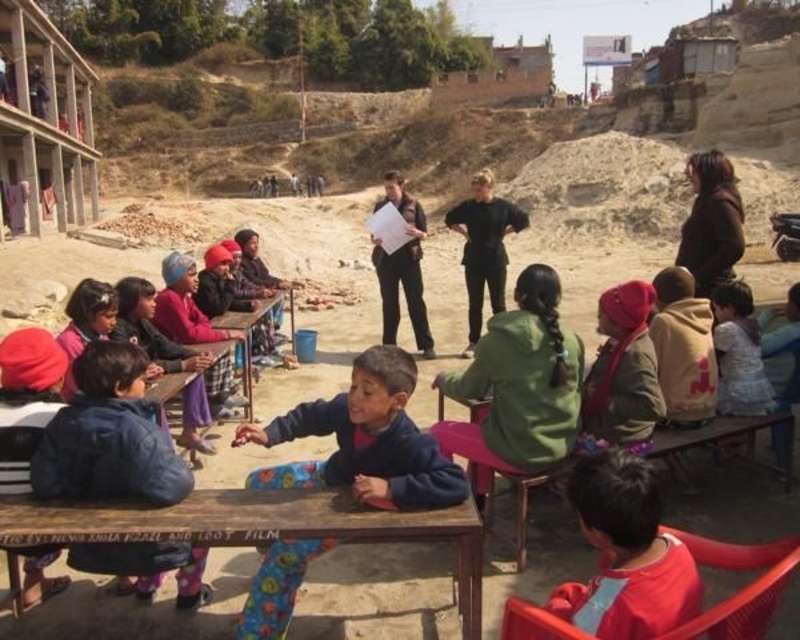 Education Project Kathmandu - learning outdoors