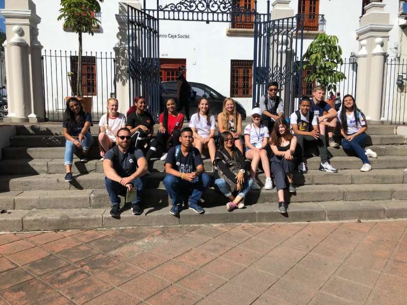 exchange students enjoying their time together in Colombia