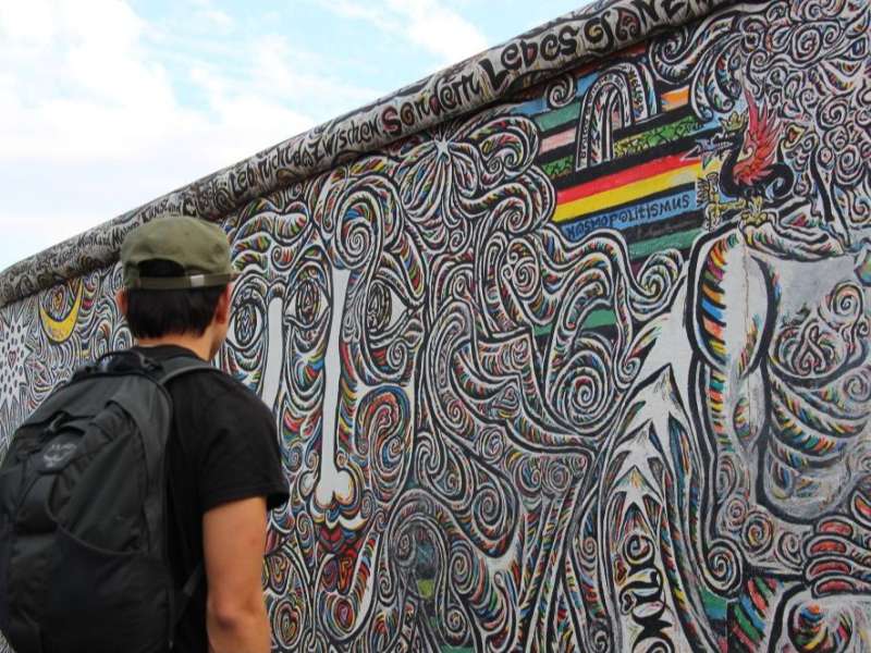 Exploring street art in Berlin, Germany.