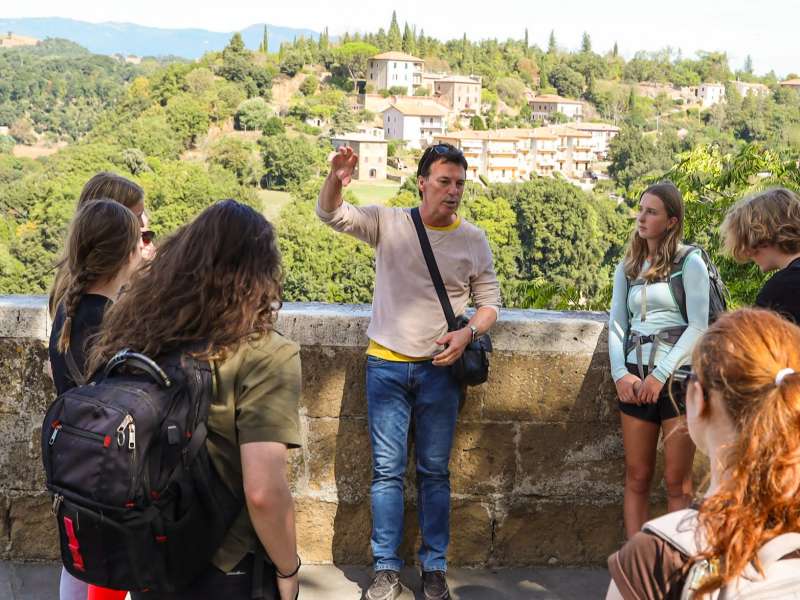Fall Semester of Big Year Overlooking The Tuscan Vineyards